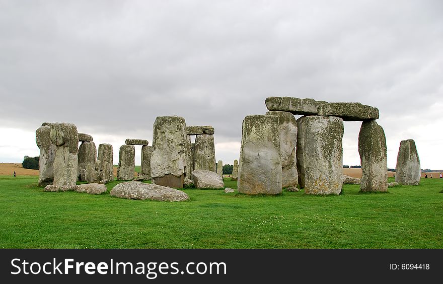 Stonehenge rock formation with cloudy sky