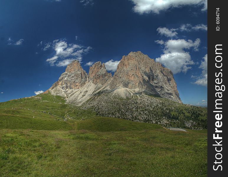 A view on Italian mountains Dolomites.