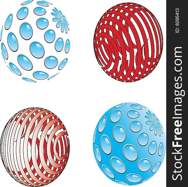 Red and blue sphere