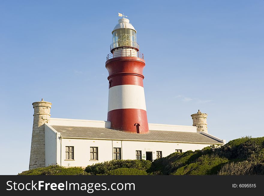 The second oldest and Southern-most lighthouse in Africa at Cape Aghullas, built in 1848. The second oldest and Southern-most lighthouse in Africa at Cape Aghullas, built in 1848.
