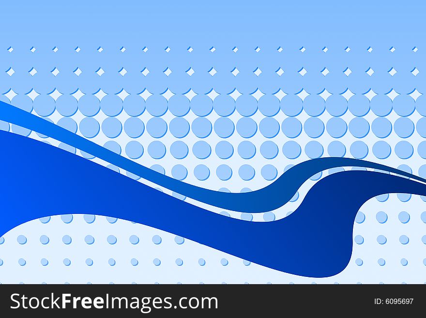 Vector illustration of abstract blue