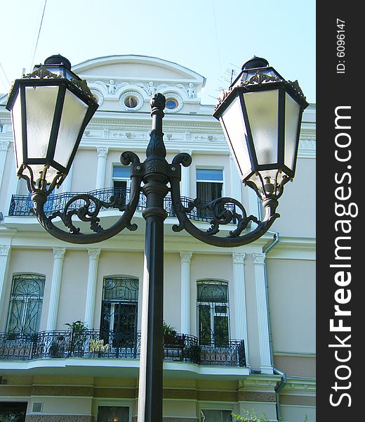 Ancient lantern in city centre