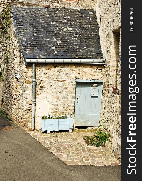 An ancient French doorway in a medevial village