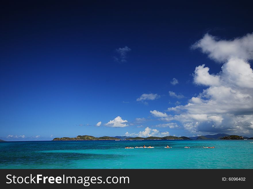 Clear water beach in the Virgin Islands. Clear water beach in the Virgin Islands