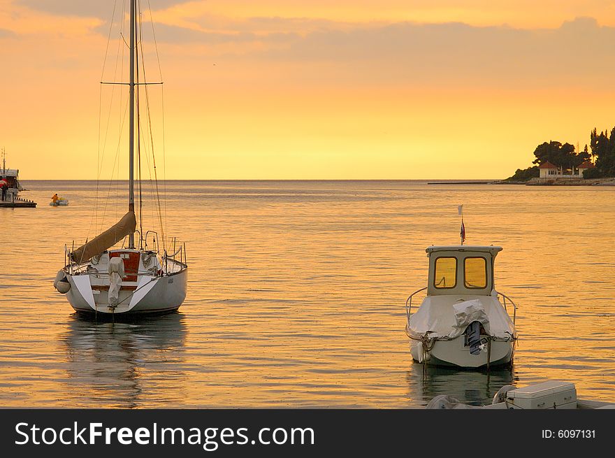 Boats At Sunset