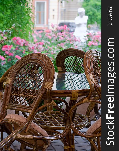 Chairs Standing By The Table