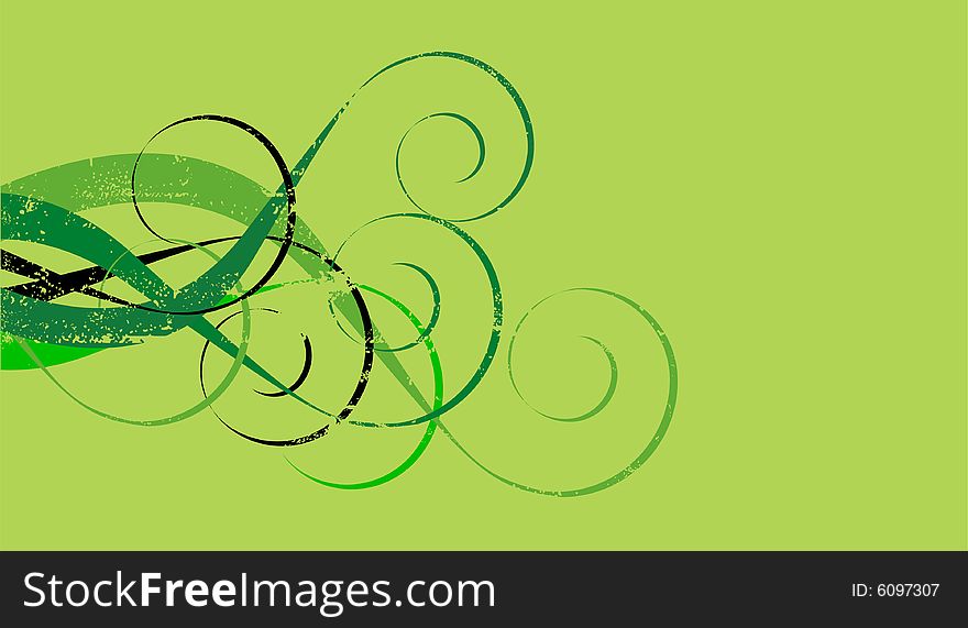 Green floral background. Vector illustration. Green floral background. Vector illustration