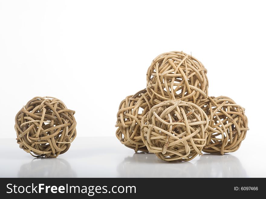 A ball made from flexible branches. A ball made from flexible branches