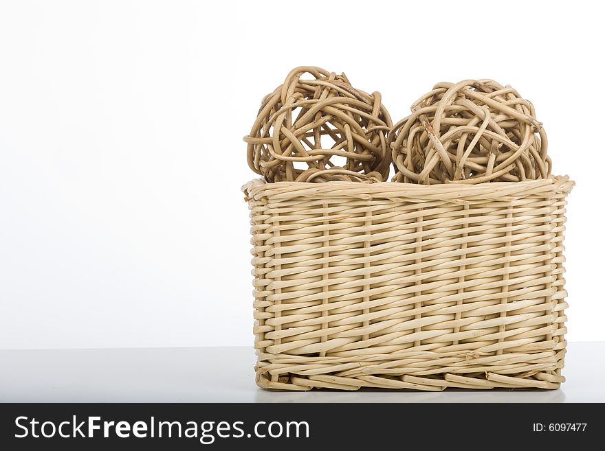 Balls made of flexible branches. Balls made of flexible branches