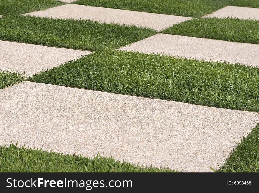 Grass and stone pattern