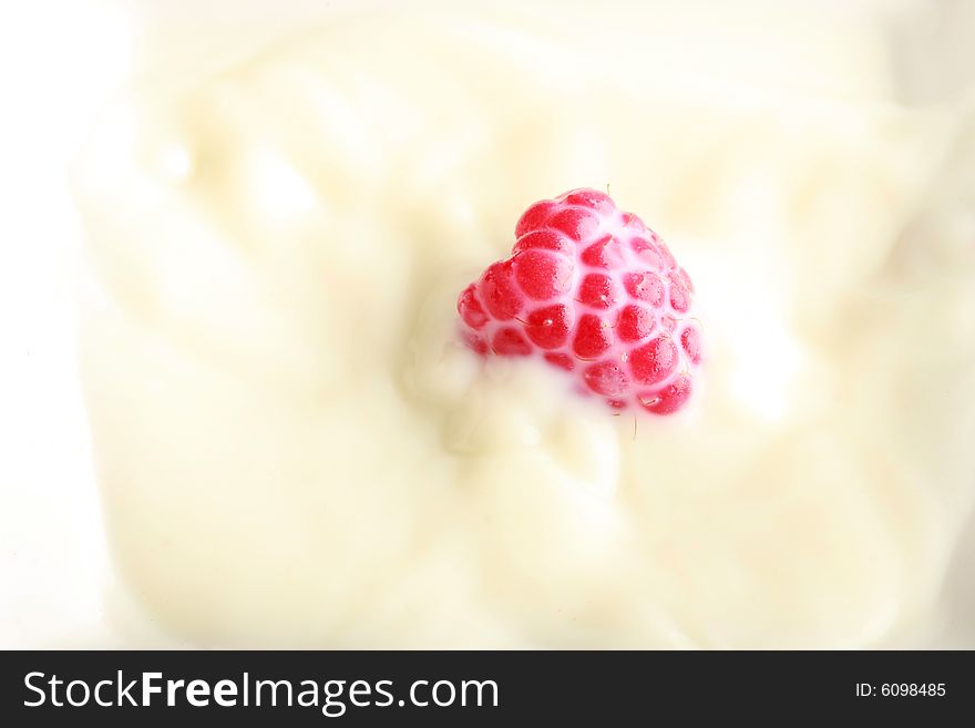 Fresh Berry In Milk