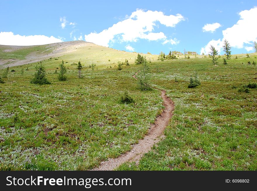 Steep hiking trail