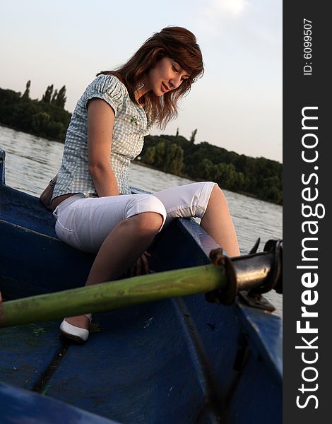 Girl Rowing Boat