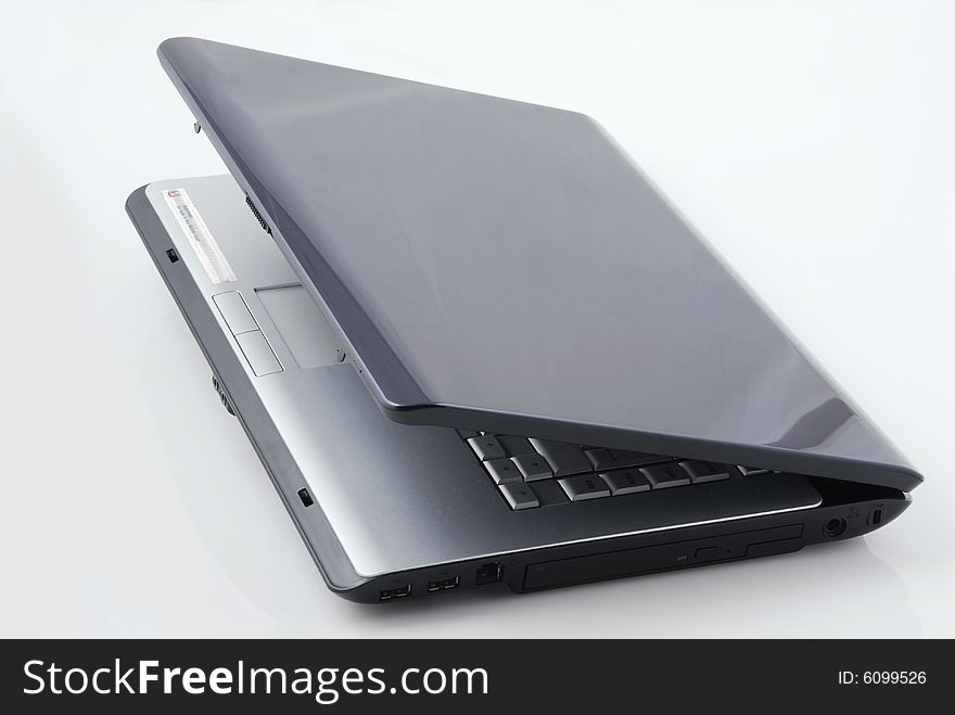 Portable computer isolated by white. Portable computer isolated by white