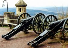 Two Old Cannons Royalty Free Stock Images Two Old Cannons Royalty Free Stock Images