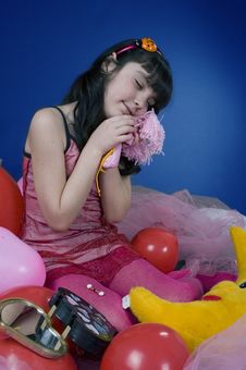 Young And Beautiful Girl Playing With Her Doll Stock Photography Young And Beautiful Girl Playing With Her Doll Stock Photography