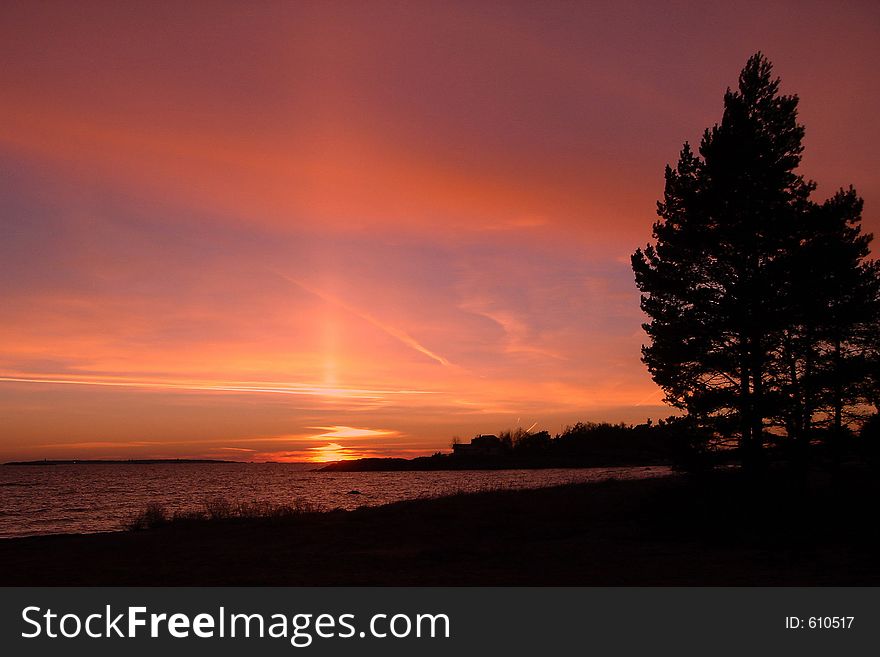 Sunset On Gulf Of Finland