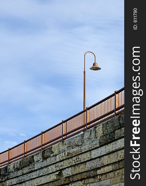 Lamp, Sky And Bridge