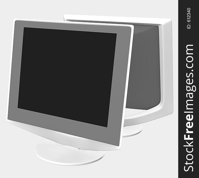 Isolated two LCD monitors for your design