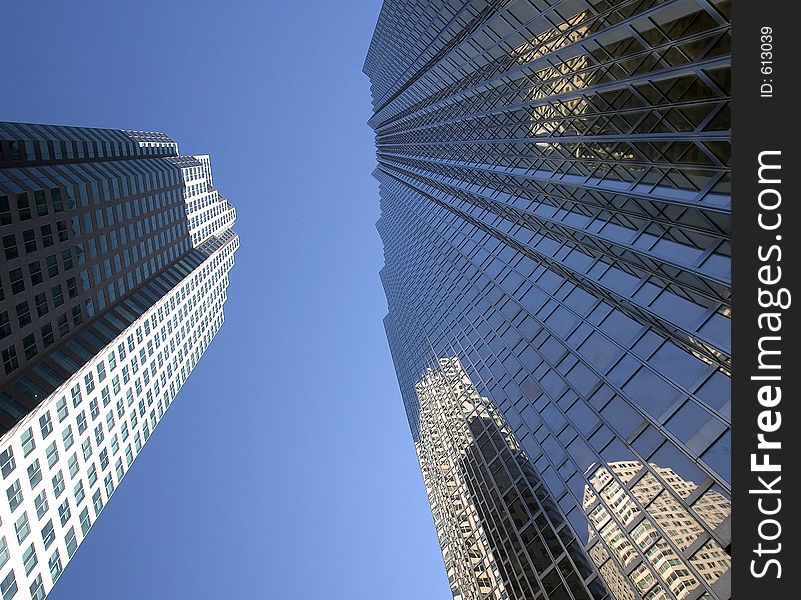 Glass faced buildings and reflections. Glass faced buildings and reflections