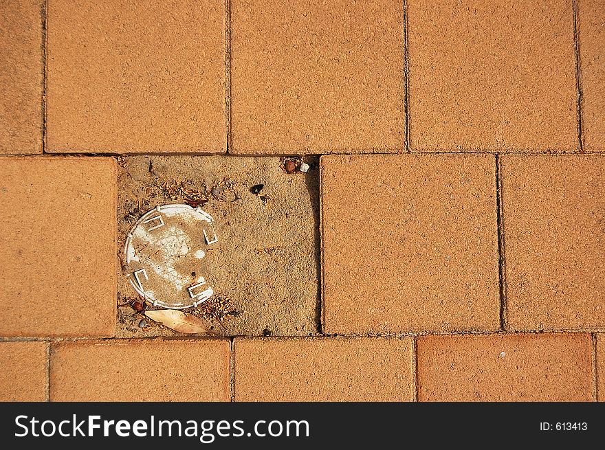 Opened brick floor