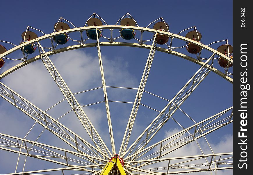 Ferris wheel closeup