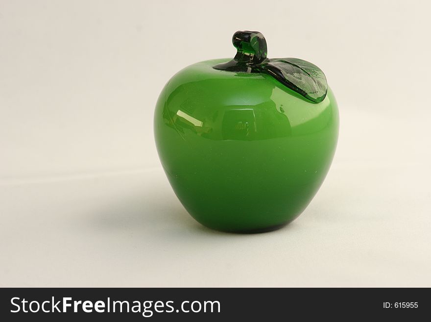 Glass Fake Green Apple