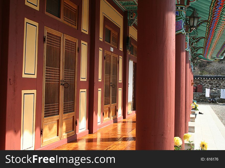 Doors at a Buddhist Temple in Pohang, South Korea. Doors at a Buddhist Temple in Pohang, South Korea