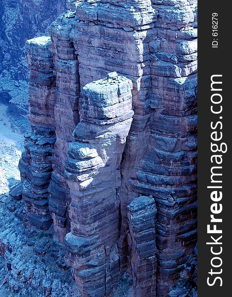 Towers and pinnacles of the Grand Canyon.South rim,Arizona. Towers and pinnacles of the Grand Canyon.South rim,Arizona