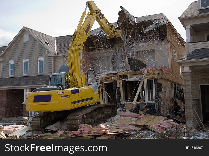 Construction house after fire. Construction house after fire