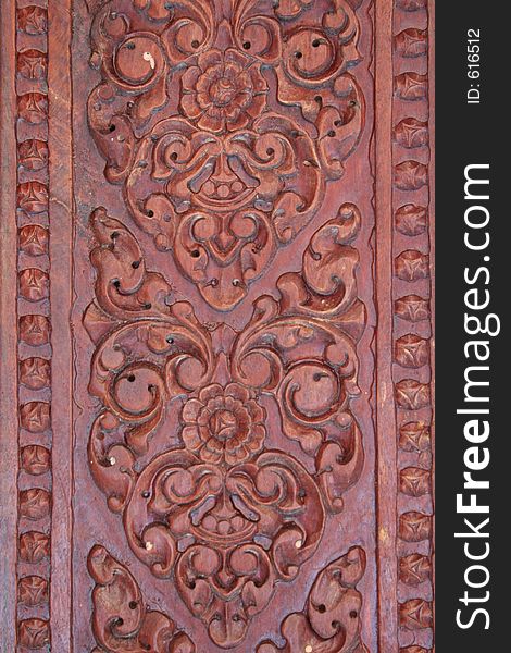 A Buddhist Door from a temple in Cambodia.