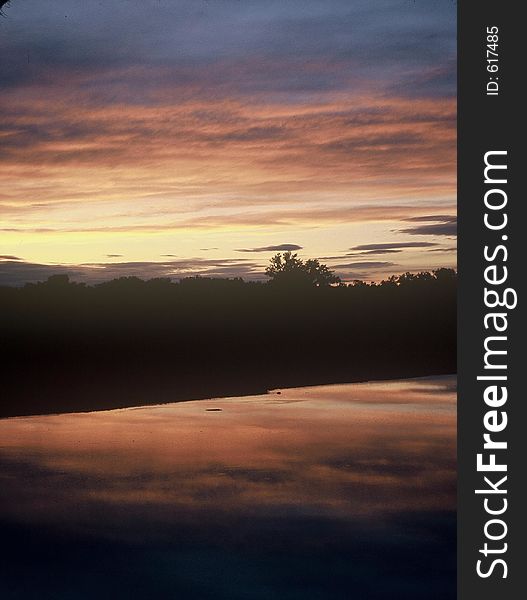 Reflecting sunset, Umatilla county, Oregon