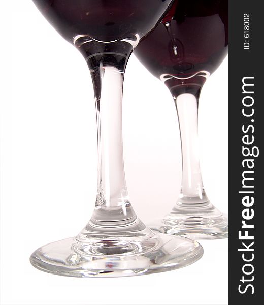 High resolution digital photo of wine glasses view from below (with red wine). High resolution digital photo of wine glasses view from below (with red wine)