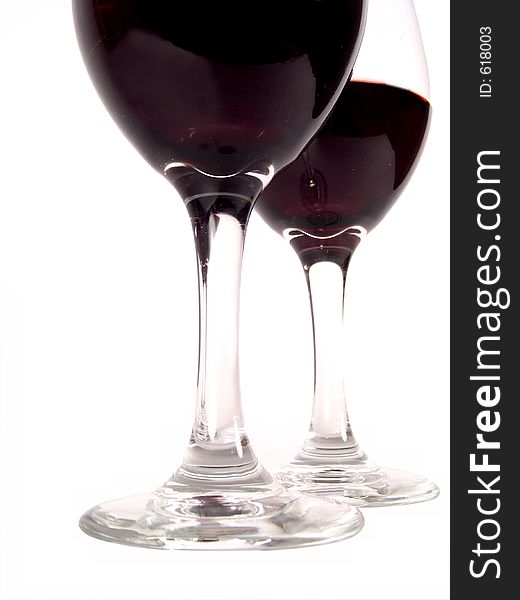 High resolution digital photo of wine glasses view from below. High resolution digital photo of wine glasses view from below