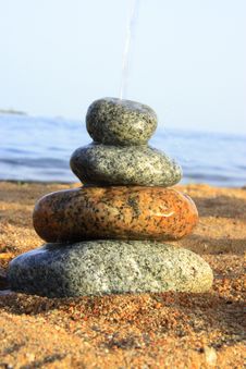 Stones On The Seashore Stock Photography