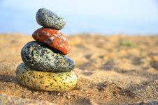 Stones On The Seashore Royalty Free Stock Image