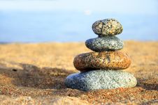 Stones On The Seashore Royalty Free Stock Photography