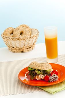 Breakfast Bagel Stock Photos Breakfast Bagel Stock Photos