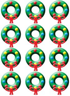 Christmas Wreath Collage Royalty Free Stock Image Christmas Wreath Collage Royalty Free Stock Image