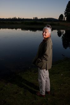 Lady At The Lake Stock Photos Lady At The Lake Stock Photos