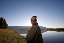 Lady At The Lake Royalty Free Stock Image Lady At The Lake Royalty Free Stock Image