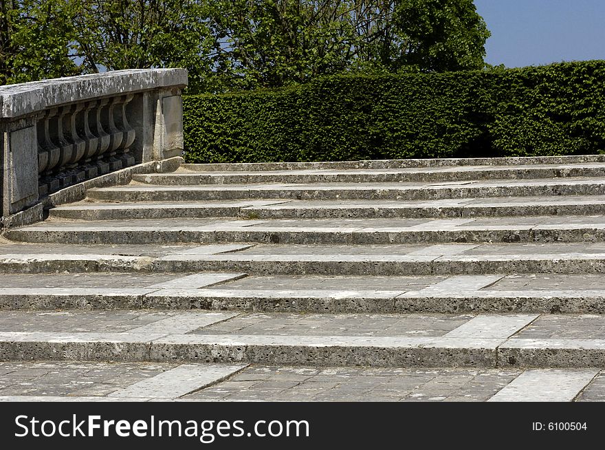 Horizontal picture of an old stair in a park. Horizontal picture of an old stair in a park