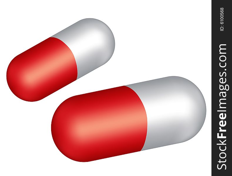 Medical pills, realistic vector illustration