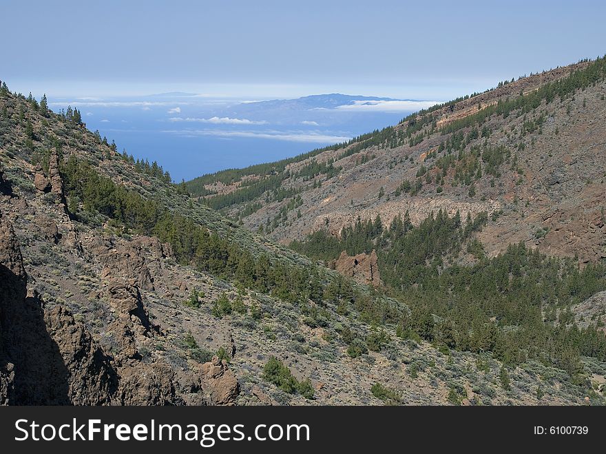 High up in the mountainous region of Tenerife. High up in the mountainous region of Tenerife