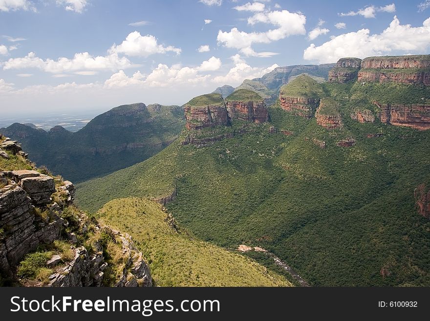 The blyde river canyon landscape in south africa