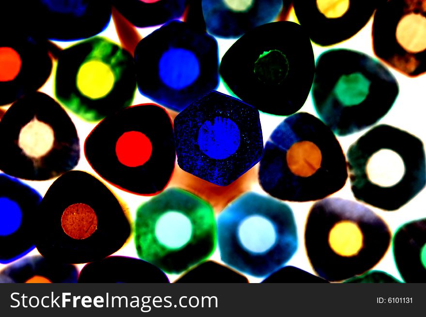 Abstract  Colorful Crayons