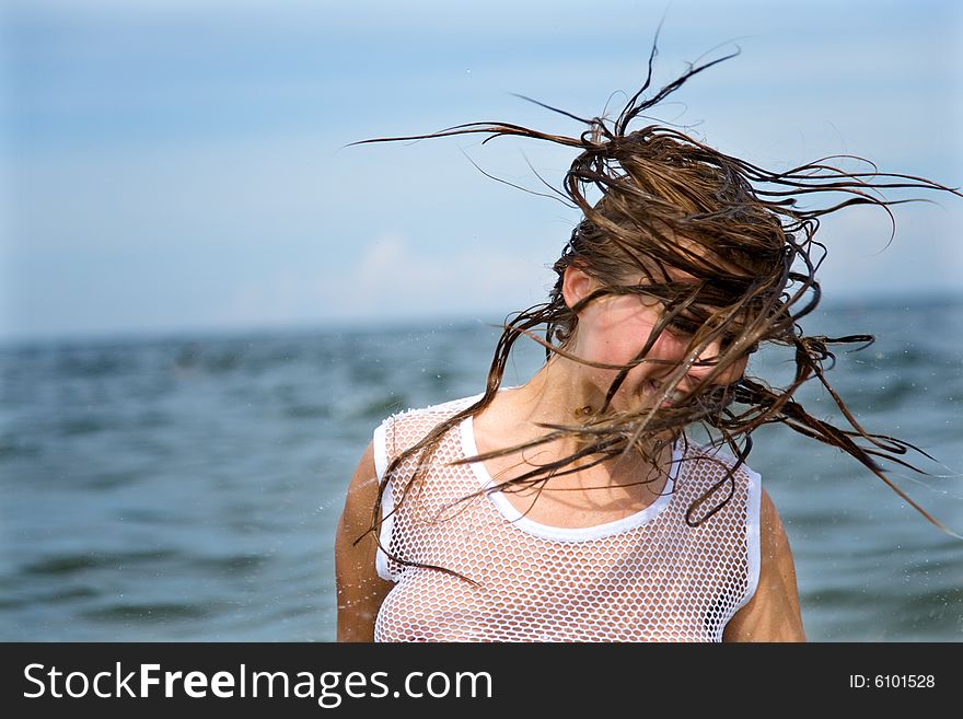 Beautiful Girl Swimming