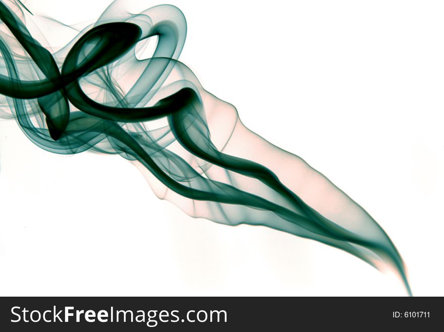Smoke abstract texture on white background