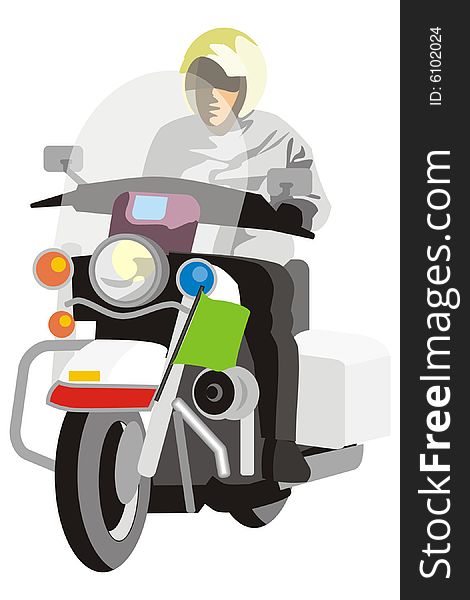 Art illustration of a motorcycle man. Art illustration of a motorcycle man