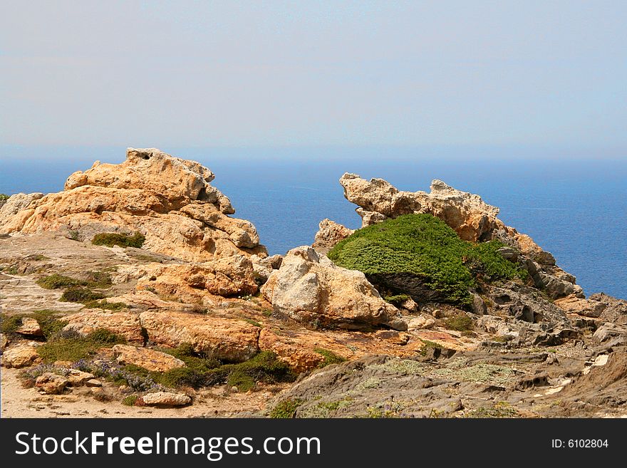 Costa Brava landscape, cap de creus. Costa Brava landscape, cap de creus